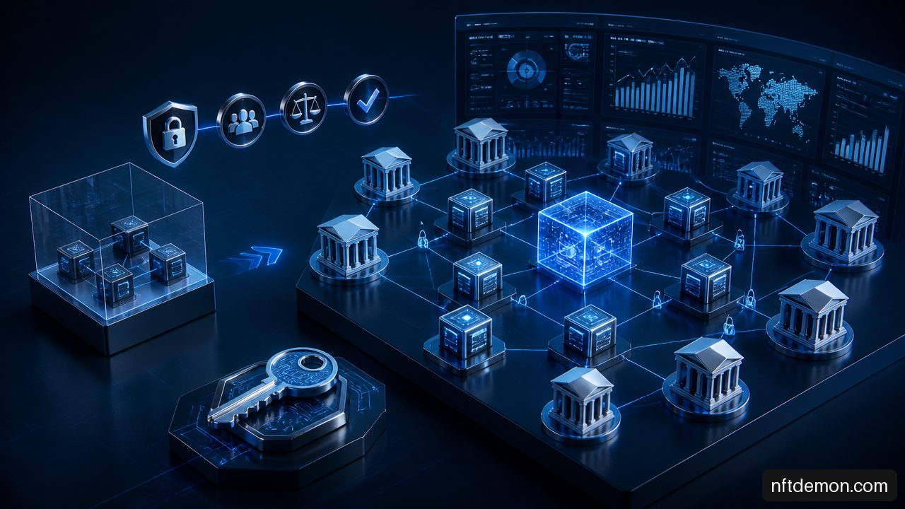 Enterprise blockchain network evolving from a pilot environment into a governed production deployment