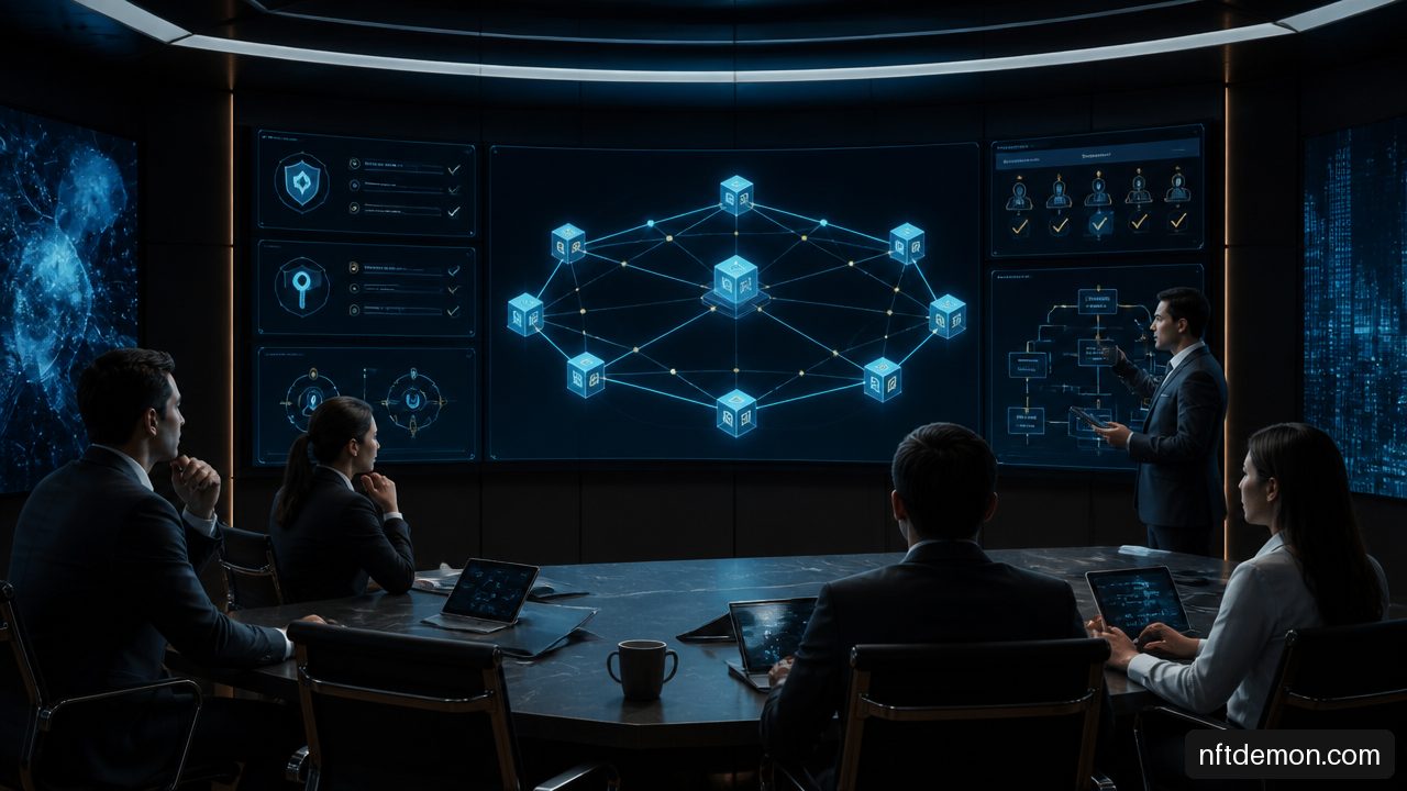 Enterprise leaders reviewing blockchain infrastructure governance, validator operations, and security controls.