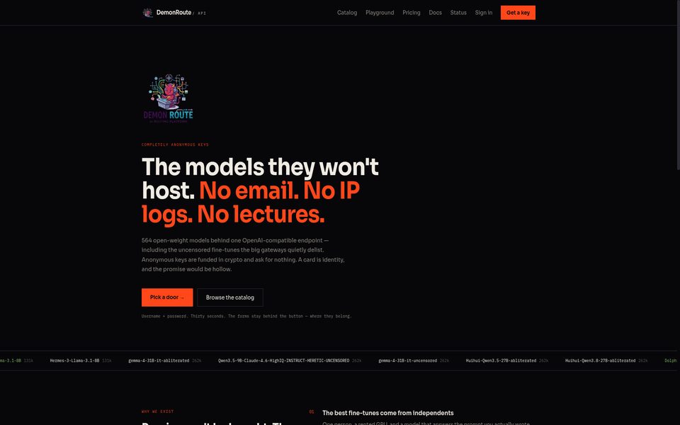 DemonRoute AI model gateway