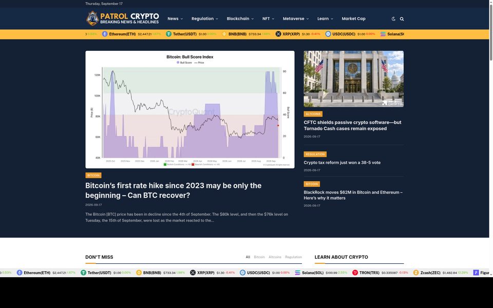 Patrol Crypto news site